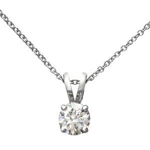 DIAMOND & 14k WHITE GOLD DAINTY NECKLACE
